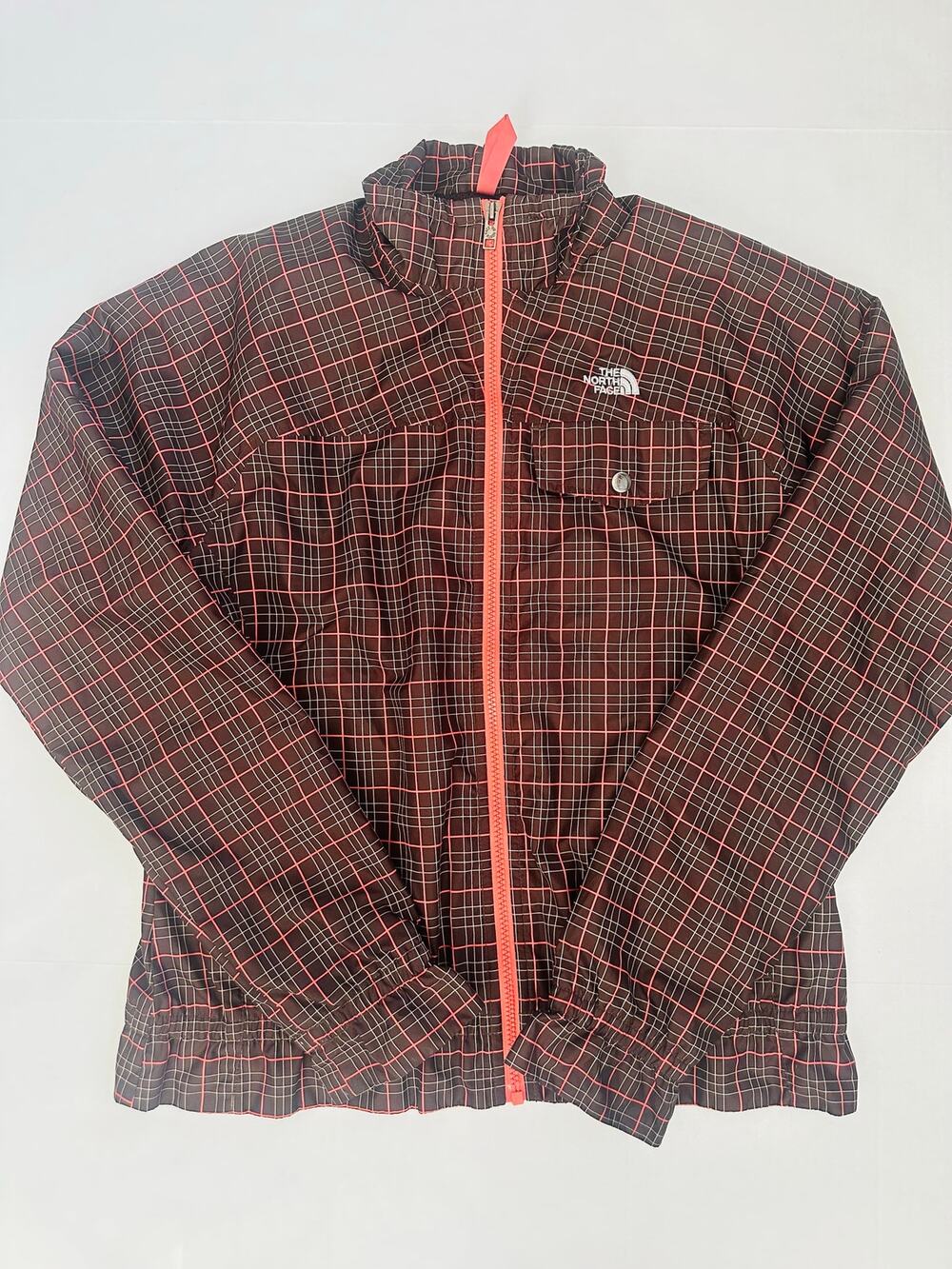The North Face Women's Plaid Lightweight Gorpcore Windbreaker Jacket - Size L